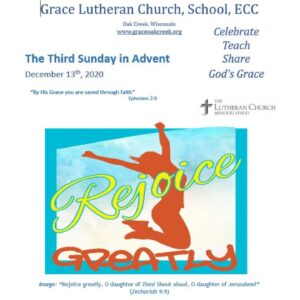 Worship Video – Third Sunday in Advent – December 13, 2020