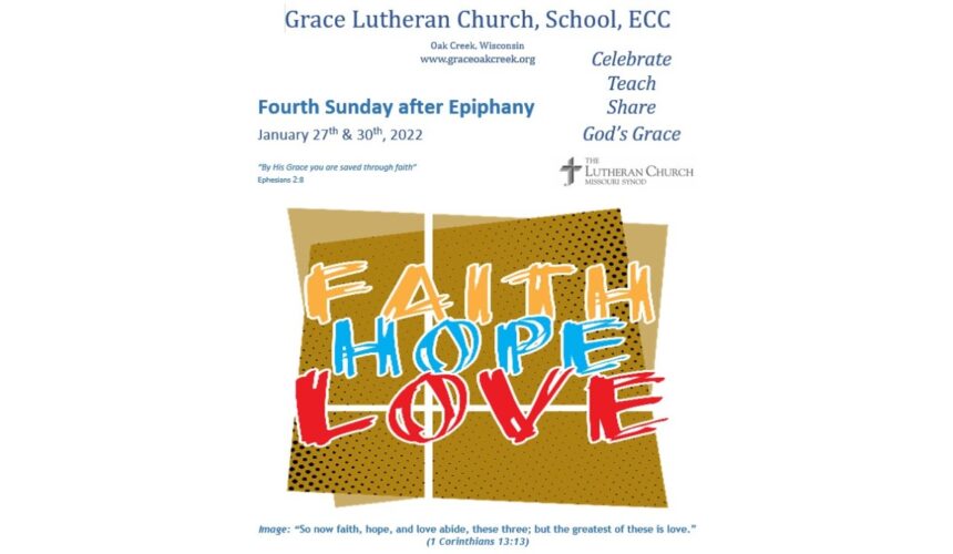 Worship Video – Fourth Sunday After Epiphany – January 27, 2022