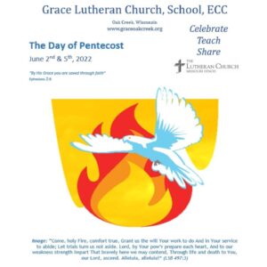 Worship Video – Day of Pentecost – June 5, 2022