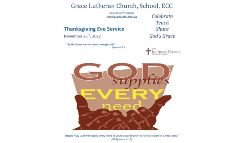 Worship Video – Thanksgiving Eve – November 23, 2022