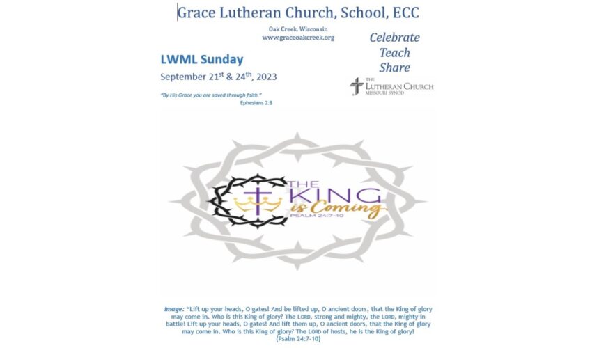 Worship Video – LWML Sunday – September 24, 2023