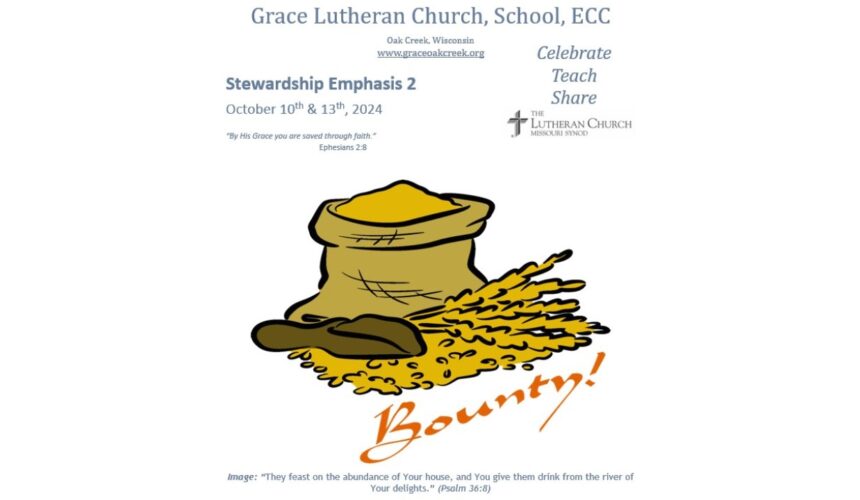 Worship Video – Stewardship Emphasis 2 – October 13, 2024