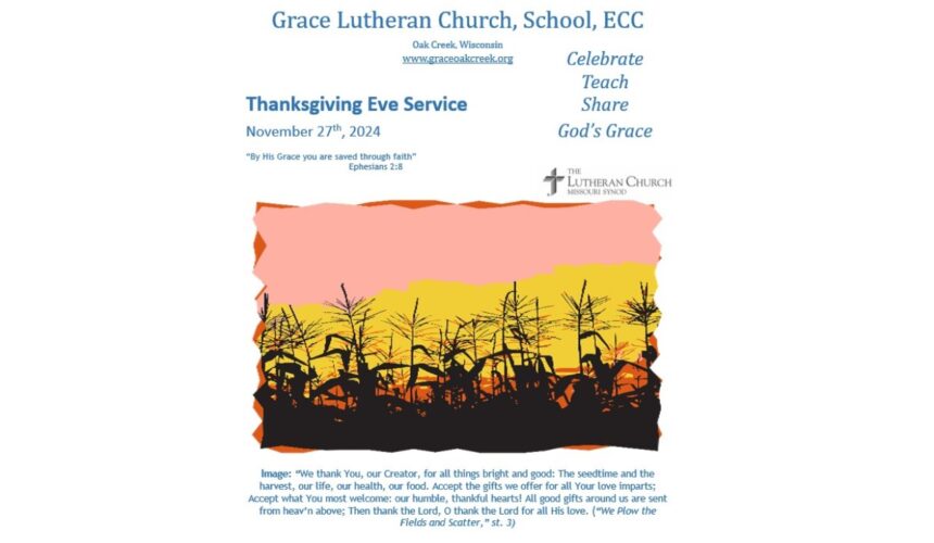 Worship Video – Thanksgiving Eve Service – November 27, 2024