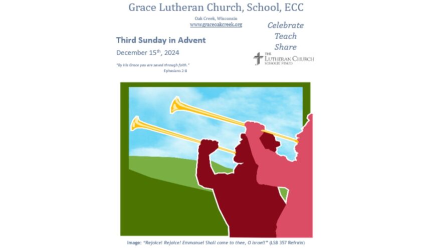 Worship Video – Third Sunday in Advent – December 15, 2024