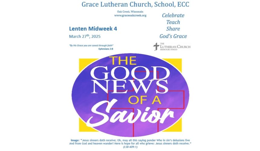 Worship Video – Lenten Midweek 4 – March 27, 2025