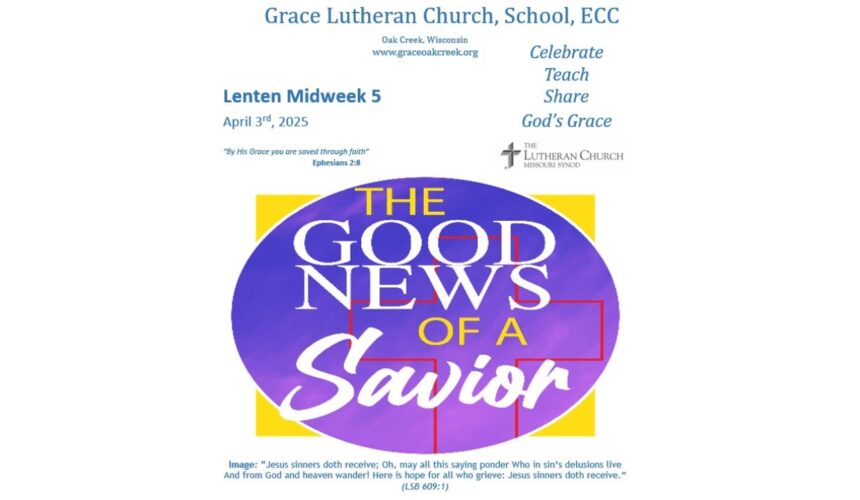 Worship Video – Lenten Midweek 5 – April 3, 2025