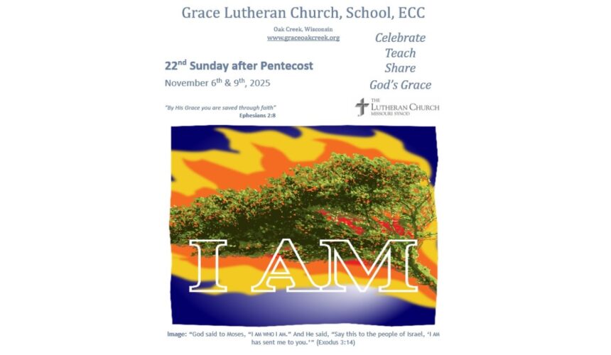 Worship Video – 22nd Sunday after Pentecost – November 9, 2025