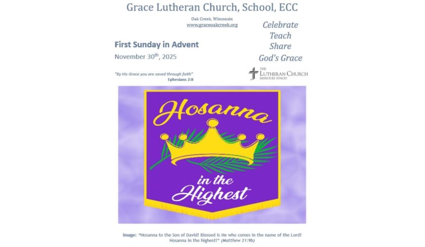 Worship Video – First Sunday in Advent – November 30, 2025