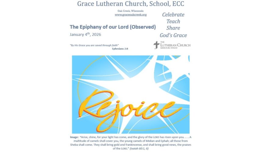 Worship Video – The Epiphany of our Lord (Observed) – January 4, 2026