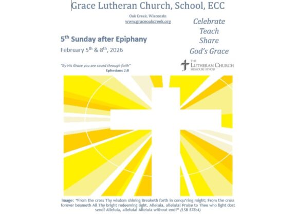 Worship Video – 5th Sunday after Epiphany – February 8, 2026