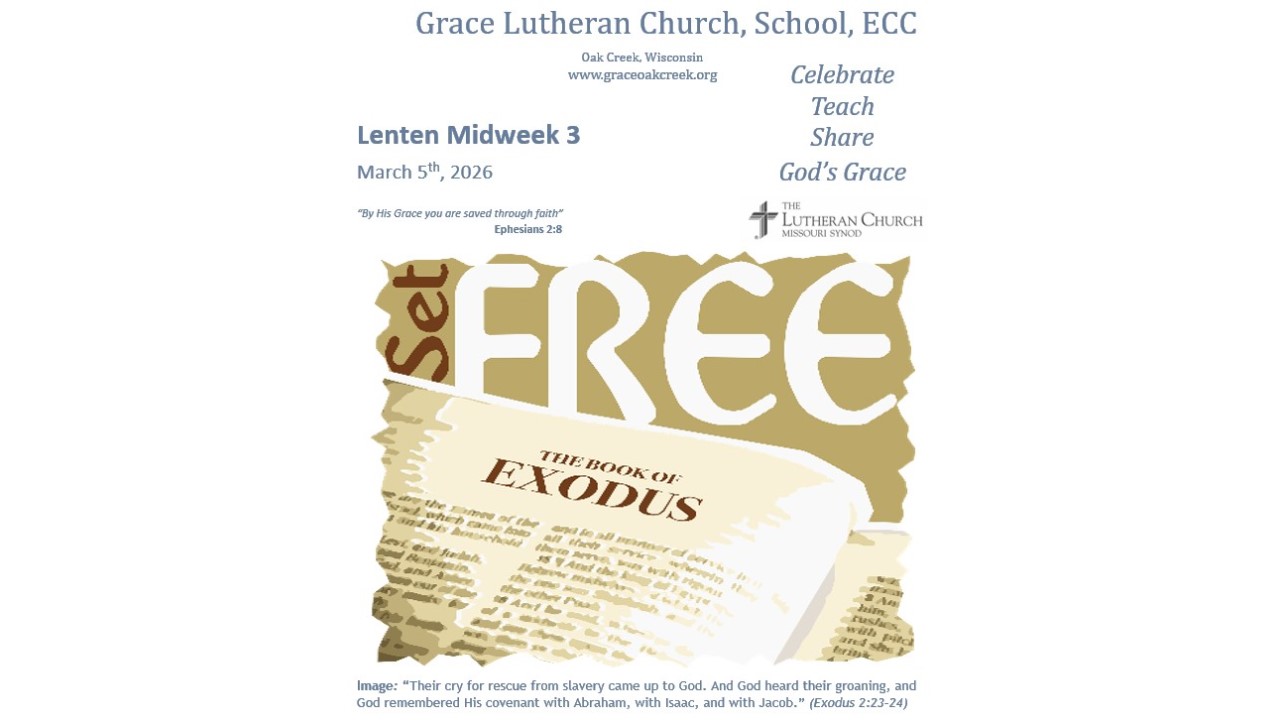 Worship Video – Lenten Midweek 3 – March 5, 2026