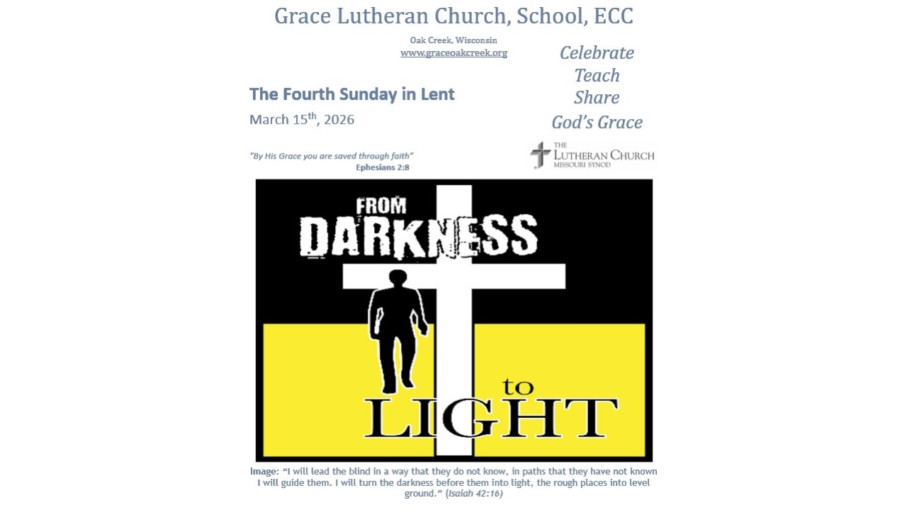 Worship Video – The Fourth Sunday in Lent – March 15, 2026 Worship Video – The Fourth Sunday in Lent – March 15, 2026