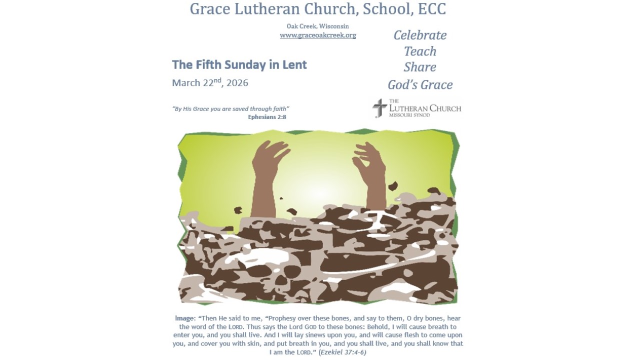 Worship Video – The Fifth Sunday in Lent – March 22, 2026 Worship Video – The Fifth Sunday in Lent – March 22, 2026