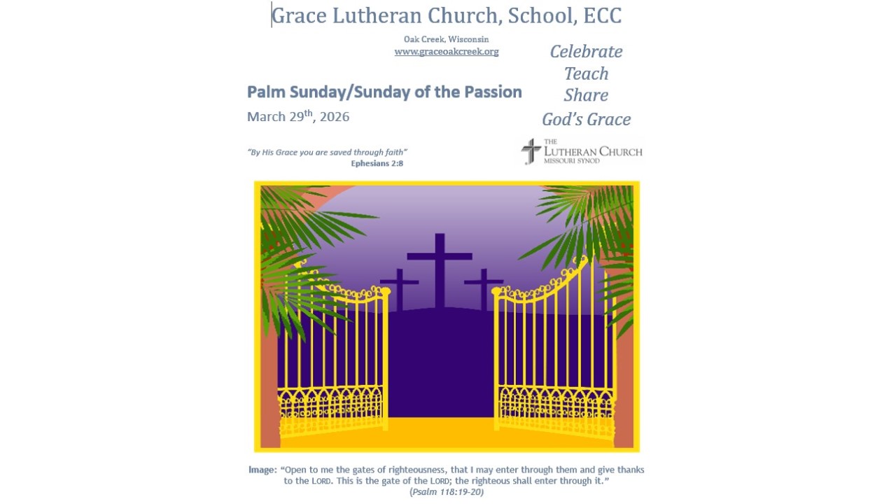 Worship Video – Palm Sunday/Sunday of the Passion – March 29, 2026 Worship Video – Palm Sunday/Sunday of the Passion – March 29, 2026