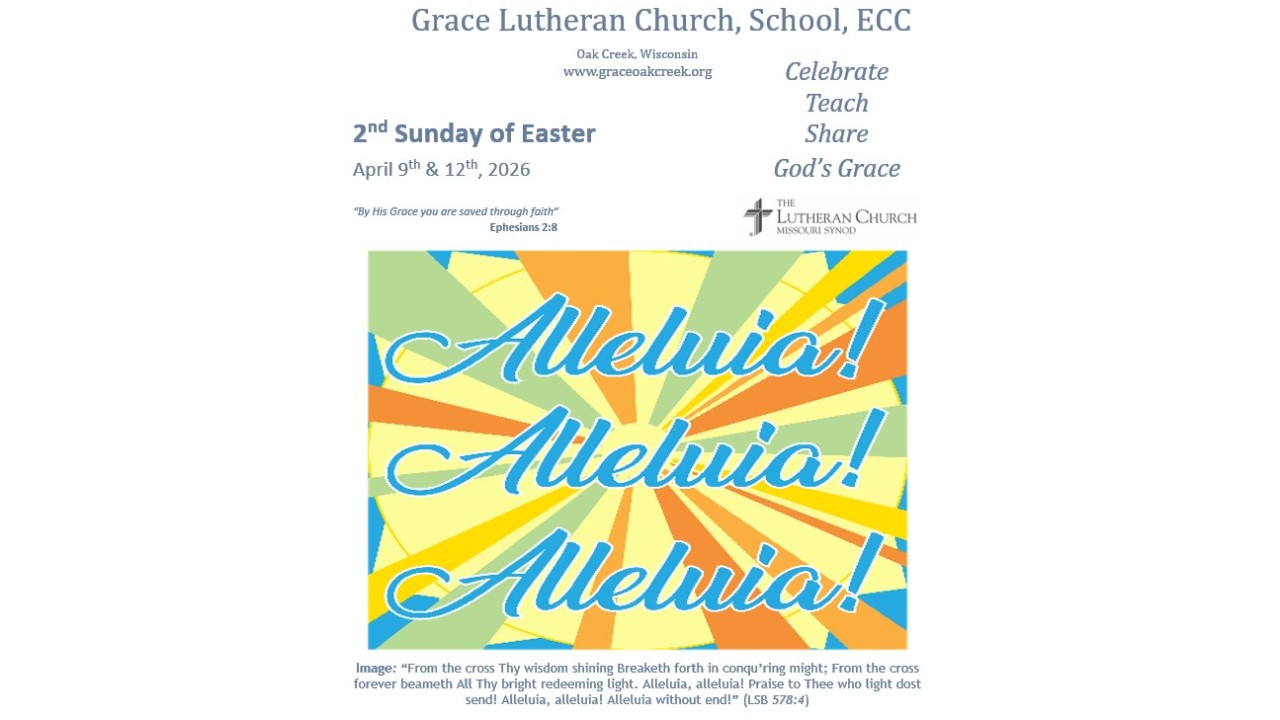 Worship Video – 2nd Sunday of Easter – April 12, 2026 Worship Video – 2nd Sunday of Easter – April 12, 2026