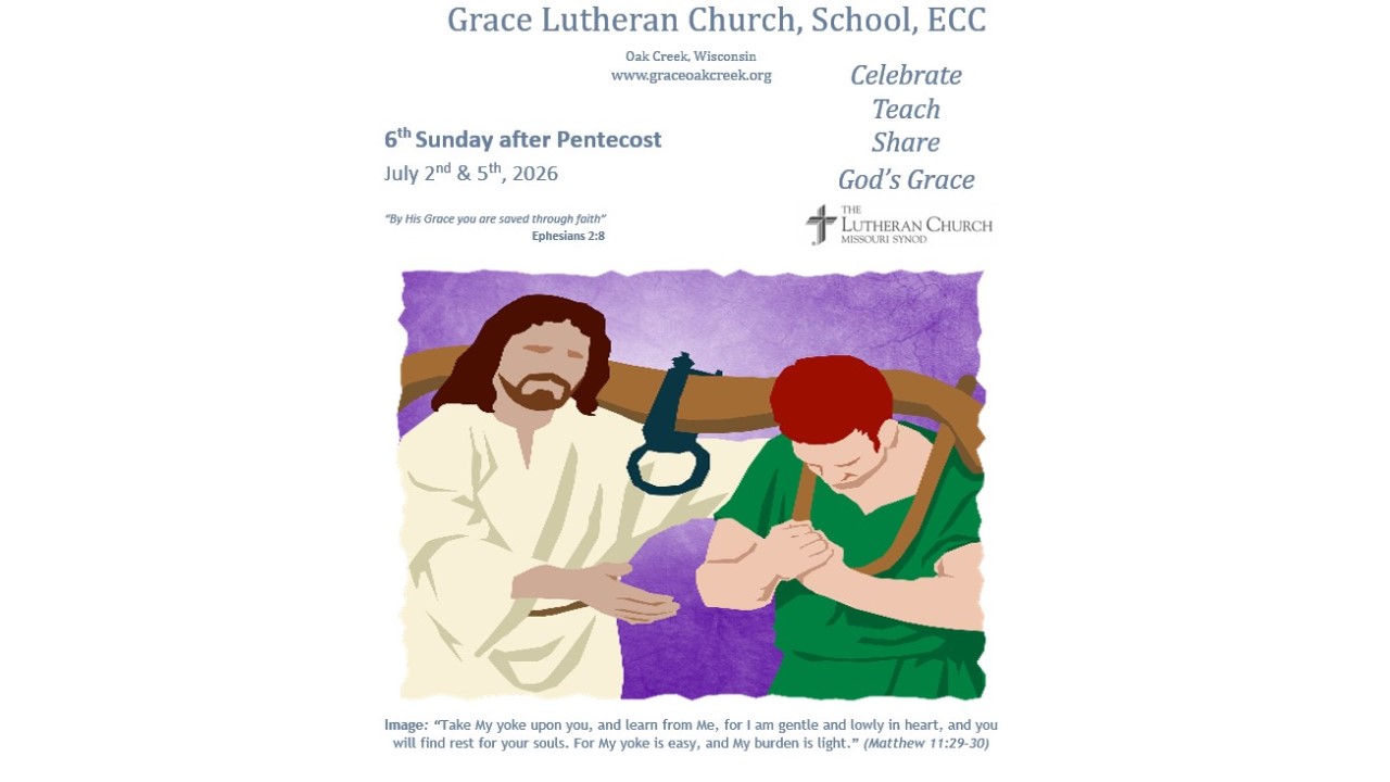 Worship Video – 6th Sunday after Pentecost – July 2, 2026 Worship Video – 6th Sunday after Pentecost – July 2, 2026
