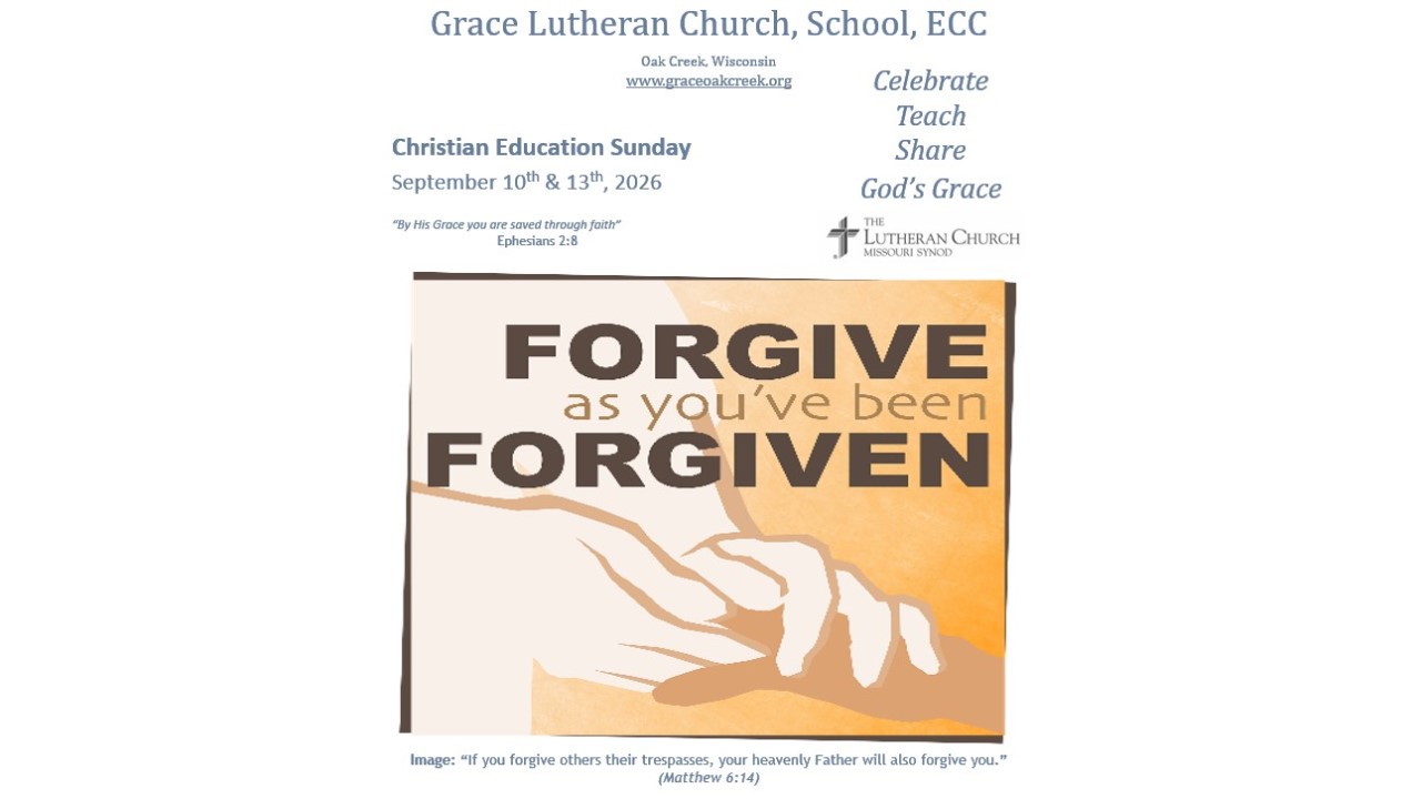 Worship Video – Christian Education Sunday – September 13, 2026 Worship Video – Christian Education Sunday – September 13, 2026